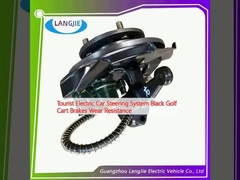 पर्यटक इलेक्ट्रिक कार स्टीयरिंग सिस्टम ब्लैक गोल्फ कार्ट ब्रेक पहनने प्रतिरोध