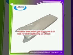 टिकाऊ 4 पहिया इलेक्ट्रिक गोल्फ बग्गी भागों 8-23 सीटों के लिए इलेक्ट्रिक दर्शनीय स्थल कार नरम सीट