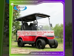 मिनी 4 व्हील 4 व्यक्ति इलेक्ट्रिक क्लब कार गोल्फ कार्स 48 वी बैटरी के साथ संचालित