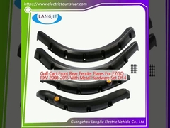 गोल्फ कार्ट फ्रंट रियर फेंडर फ्लेयर्स EZGO RXV 2008-2015 के लिए धातु हार्डवेयर सेट के साथ 4