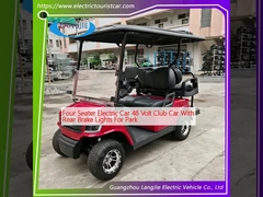 पार्किंग के लिए रियर ब्रेक लाइट के साथ चार सीट इलेक्ट्रिक कार 48 वोल्ट क्लब कार