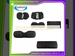 गोल्फ कार क्लब कार डीएस काले छोटे वर्ग सामने सीट कुशन जलरोधक और दरार प्रतिरोधी