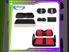 क्लब कार गोल्फ कार क्लब कार पूर्ववर्ती सामने और पीछे की सीटों के लिए लाल चमड़े का कवर