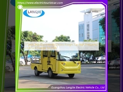 5 सीट्स ब्लू इको फ्रेंडली इलेक्ट्रिक फ्रेट कार हाई फ़्रीक्वेंसी ऑनबोर्ड चार्जर फॉर पार्क