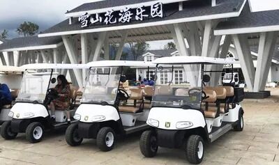 नवीनतम कंपनी ब्लॉग के बारे में Large Amusement Park Adopts Electric Golf Carts for Eco-Friendly Guest Experience