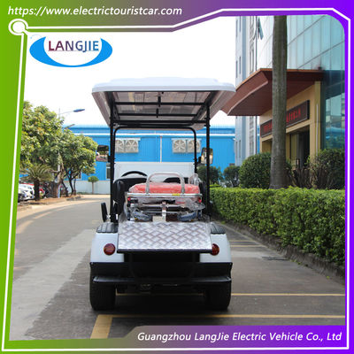 अच्छी कीमत 2 सीट + 1 बिस्तर बहु यात्री इलेक्ट्रिक एम्बुलेंस कार 48 वी एसी मोटर पार्किंग के लिए ऑनलाइन