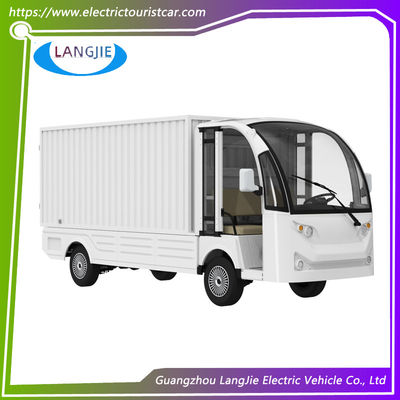 अच्छी कीमत 2 व्यक्ति विद्युत परिवहन वाहन बंद बॉक्स के साथ 72V विद्युत डिलीवरी कार्ट ऑनलाइन