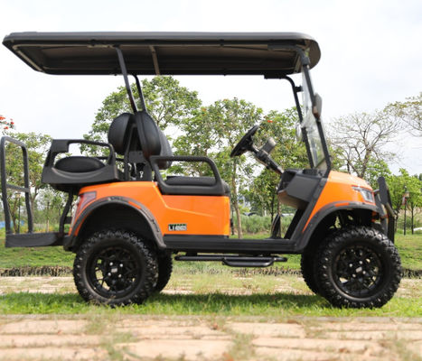 अच्छी कीमत 4 Seater Electric Golf Cart with Foldable Windshield Double Gear Rack Steering and Smart On-board Charger ऑनलाइन