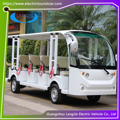 14 सीटें लो स्पीड इलेक्ट्रिक वाहन AC 72V 7.5KW 4 व्हील इलेक्ट्रिक गोल्फ कार रिसॉर्ट कार के लिए