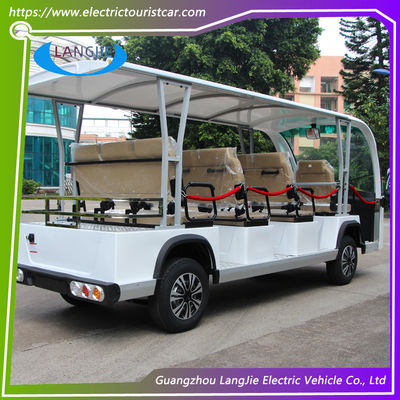अच्छी कीमत होटल के लिए छोटे बॉक्स के साथ 11 सीट वाली इलेक्ट्रिक कार 72V 7.55KW ड्राई बैटरी टूर बस ऑनलाइन