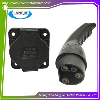 Four-Wheel Sightseeing Car Charging Plug And Socket LVTONG Golf Car Charging Cable 0-220V Universal