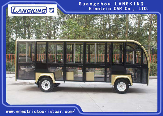 कैंपस / गांवों / हवाई अड्डों / टर्मिनल / 72V 6.3KW डीसी मोटर के लिए 18 सीटर इलेक्ट्रिक पर्यटन स्थलों का भ्रमण बस