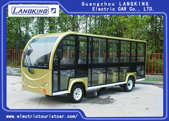 कैंपस / गांवों / हवाई अड्डों / टर्मिनल / 72V 6.3KW डीसी मोटर के लिए 18 सीटर इलेक्ट्रिक पर्यटन स्थलों का भ्रमण बस