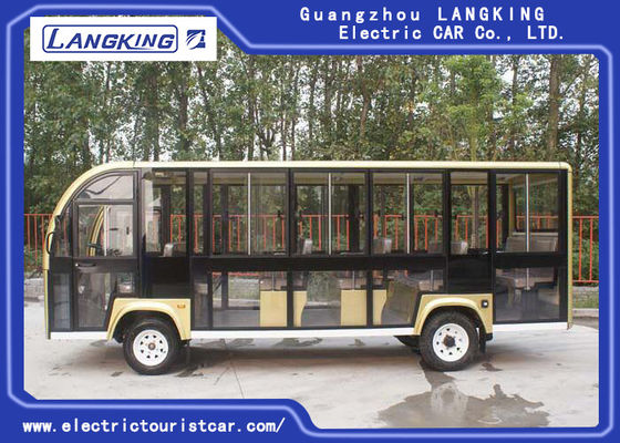 कैंपस / गांवों / हवाई अड्डों / टर्मिनल / 72V 6.3KW डीसी मोटर के लिए 18 सीटर इलेक्ट्रिक पर्यटन स्थलों का भ्रमण बस