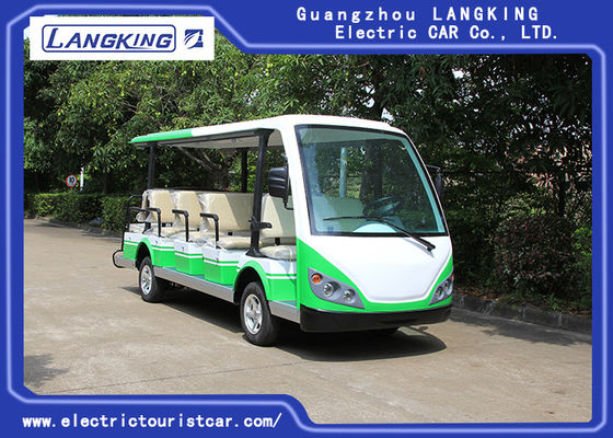 अच्छी कीमत पार्क के लिए ग्रीन / व्हाइट इलेक्ट्रिक शटल कार / 7.5KM मोटर 72V 14 सीटर इलेक्ट्रिक गोल्फ कार्ट ऑनलाइन