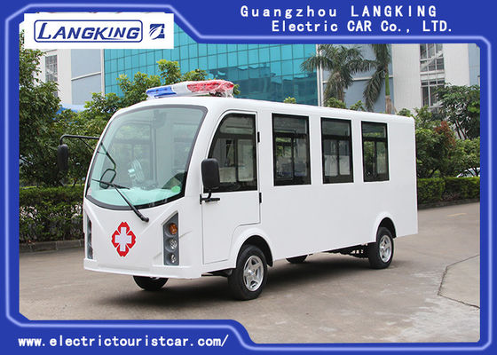 अनुकूलित रंग इलेक्ट्रिक गोल्फ कार्ट एम्बुलेंस 8 सीटें + 1 बिस्तर 72V / 7.5KW एसी मोटर