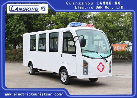 अनुकूलित रंग इलेक्ट्रिक गोल्फ कार्ट एम्बुलेंस 8 सीटें + 1 बिस्तर 72V / 7.5KW एसी मोटर