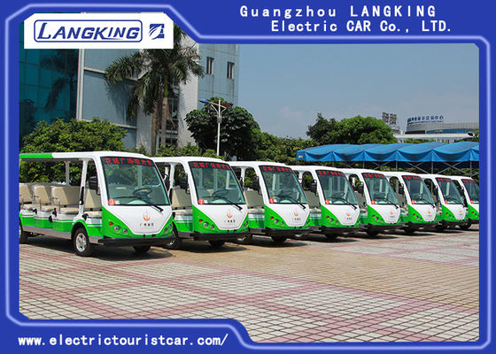 100 किमी के लिए 11 पर्सन विलेज इलेक्ट्रिक शटल कार 72V / 5KW एसी मोटर रेंज