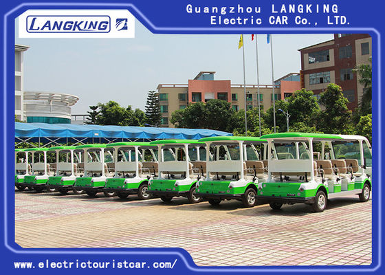 100 किमी के लिए 11 पर्सन विलेज इलेक्ट्रिक शटल कार 72V / 5KW एसी मोटर रेंज